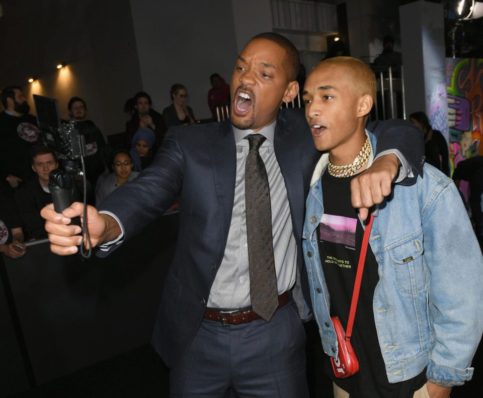  Will Smith and his son Jaden at a premiere