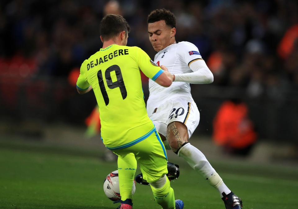  Dele Alli also got a red card in Europe for a dangerous challenge