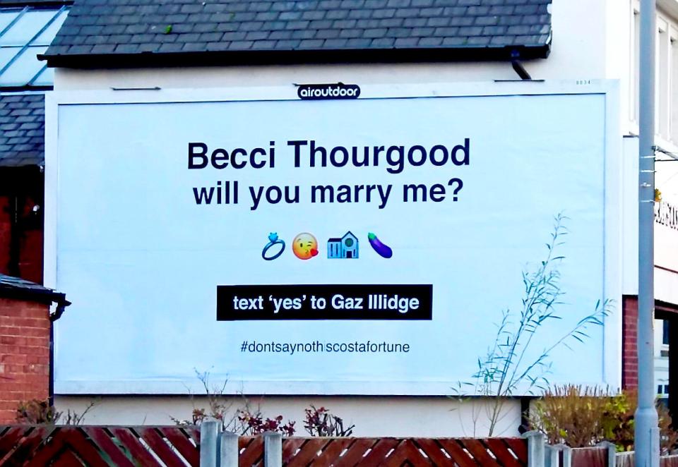  Gareth, a graphic designer, used his skills to come up with the wacky proposal