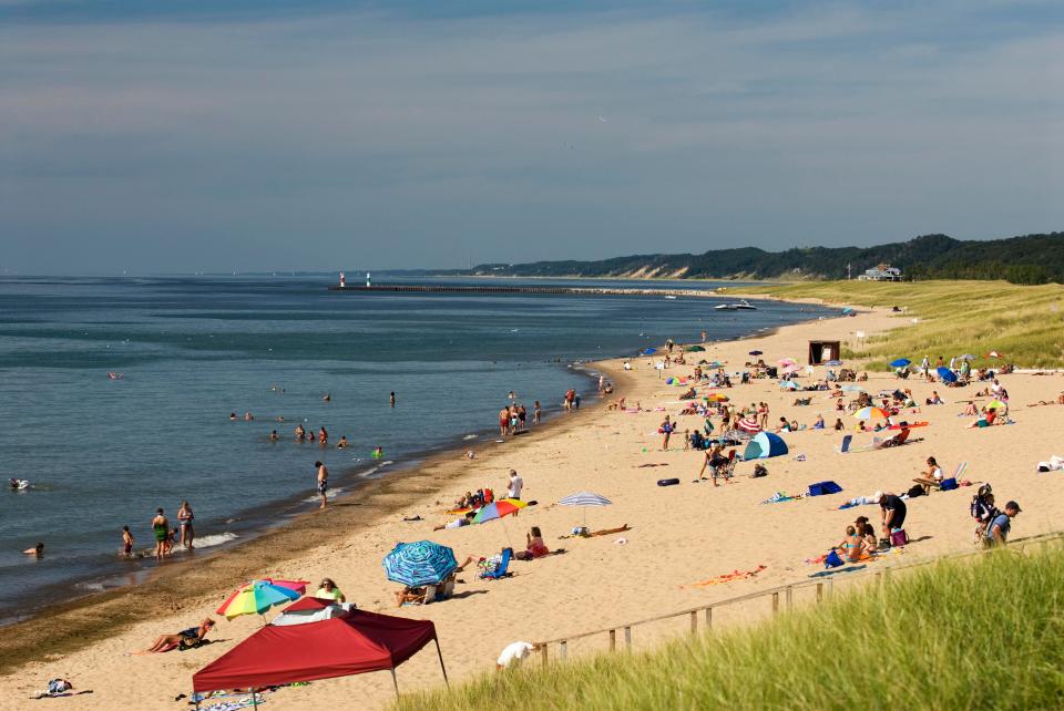  Lake Michigan has its own man-made beach