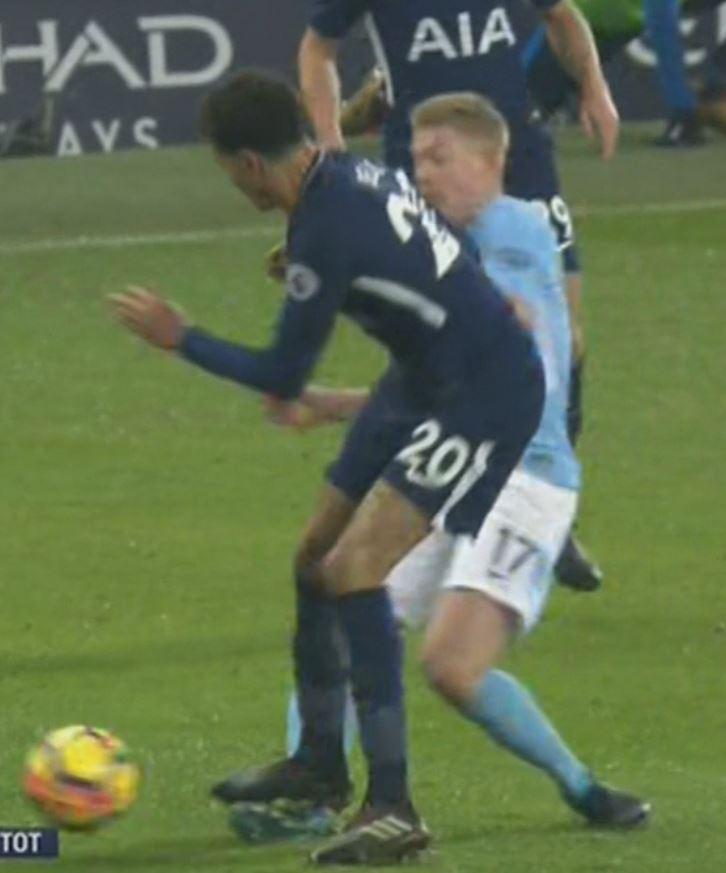  Kevin De Bruyne was the victim of a bad Dele Alli tackle