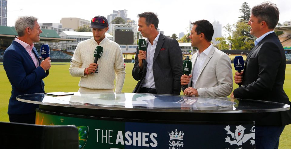  Joe Root gives his summary of events to the BT Sport pundits