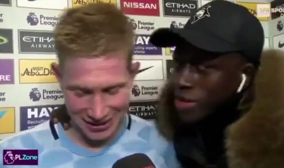  The love-in continued with Mendy clinging to the brilliant Belgian