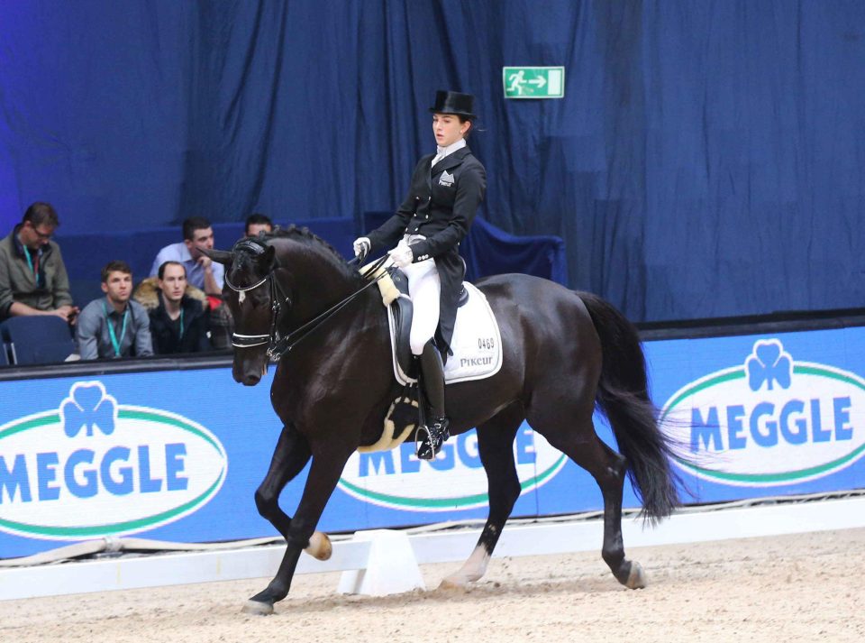  Lisa Muller rides Dave at the Munich Indoors FEI Horse Show Jumping event