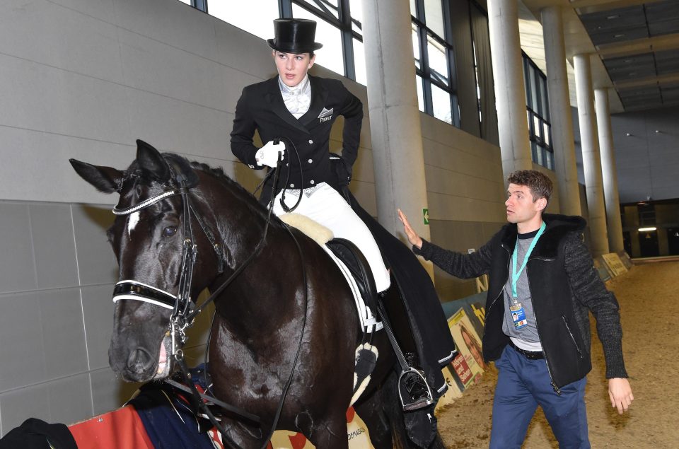  Thomas Muller regularly attends equestrian events in Munich with Dave