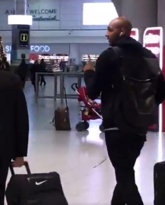  Steven N'Zonsi seen at Gatwick airport arrivals last night