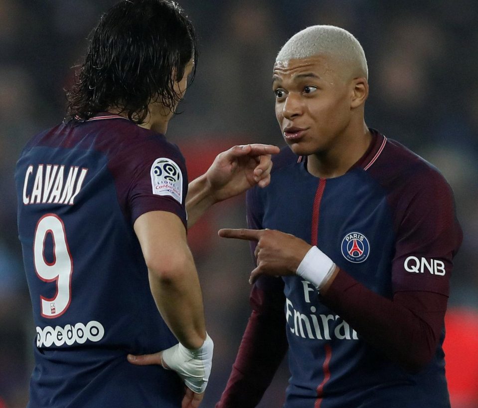 Edinson Cavani and Kylian Mbappe maybe cannot decide who is the man as they destroy Caen