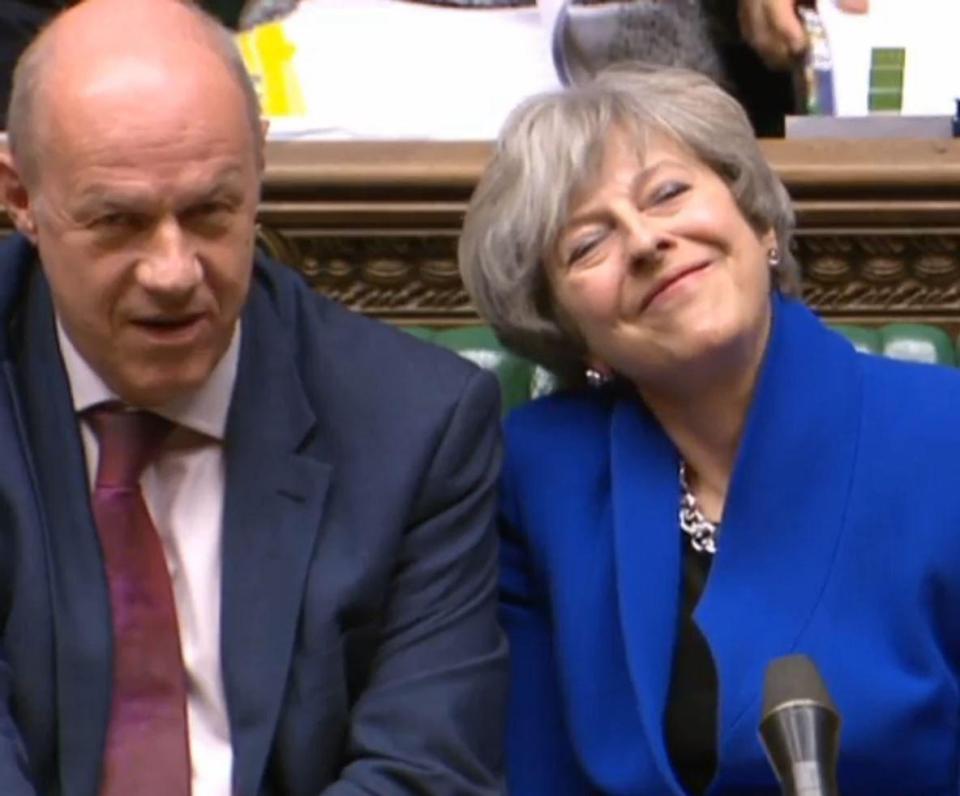  Theresa May and Damian Green, pictured in the Commons yesterday, have been close friends for decades