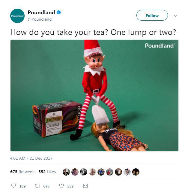  The latest picture from the Poundland account which caused a storm on Twitter