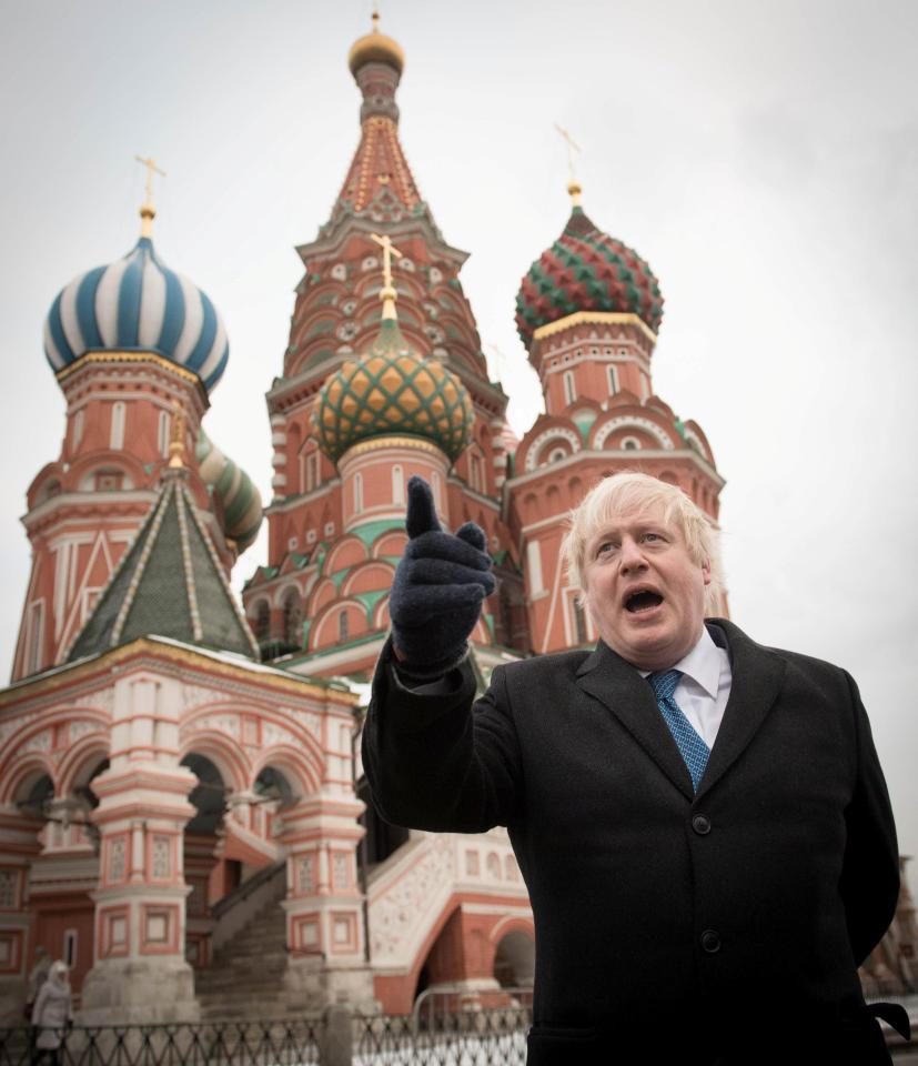  Mr Johnson in Red Square in the heart of Moscow