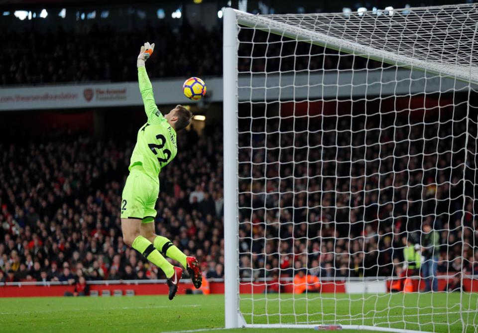  Mignolet allowed a shot from Granit Xhaka to slip past him to gift Arsenal a second