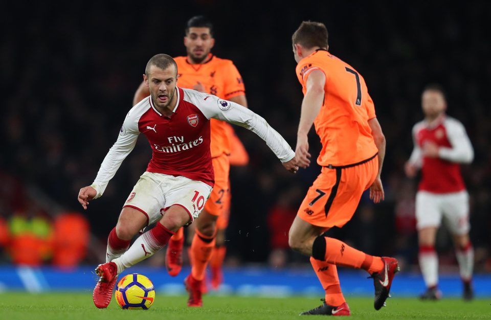  Jack Wilshere performed admirably against a Liverpool side in full flight at the Emirates