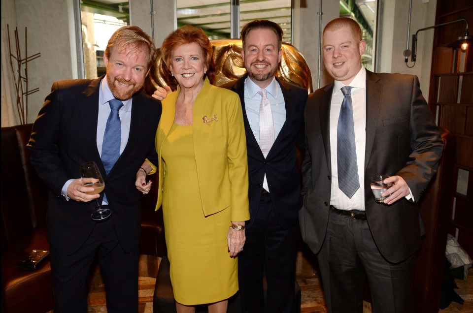 Cilla is pictured with her three sons: Robert, Ben and Jack