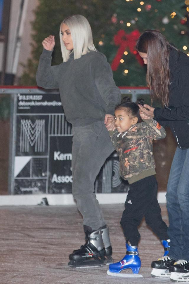  North looked like a pro in the making as she held her mum's hand