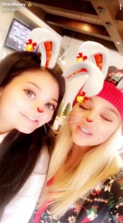  She made her comeback on sister Khloe Kardashian's Snapchat account