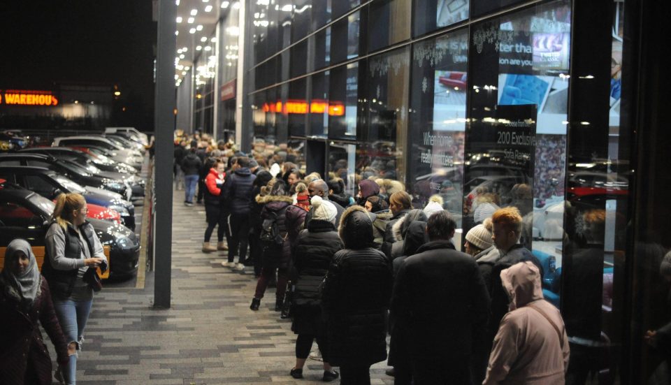  There were long queues outside Silverlink Retail Park in North Tyneisde today