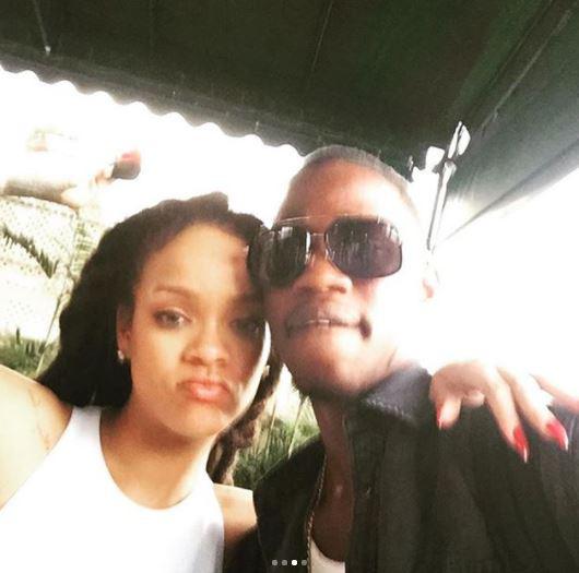 Rihanna shared a number of photographs taken with her cousin