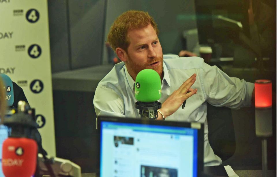 Prince Harry looked at ease behind the microphone as he stepped in as guest editor for the morning radio show