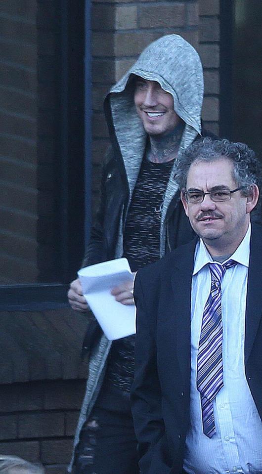  Jeremy McConnell couldn't stop grinning as he walked out of HMP Cardiff today