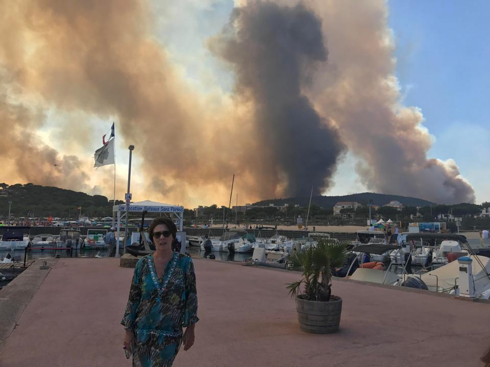  Lisa was in Bormes Les Mimosas as some of the worst forest fires the area has witnessed were taking place