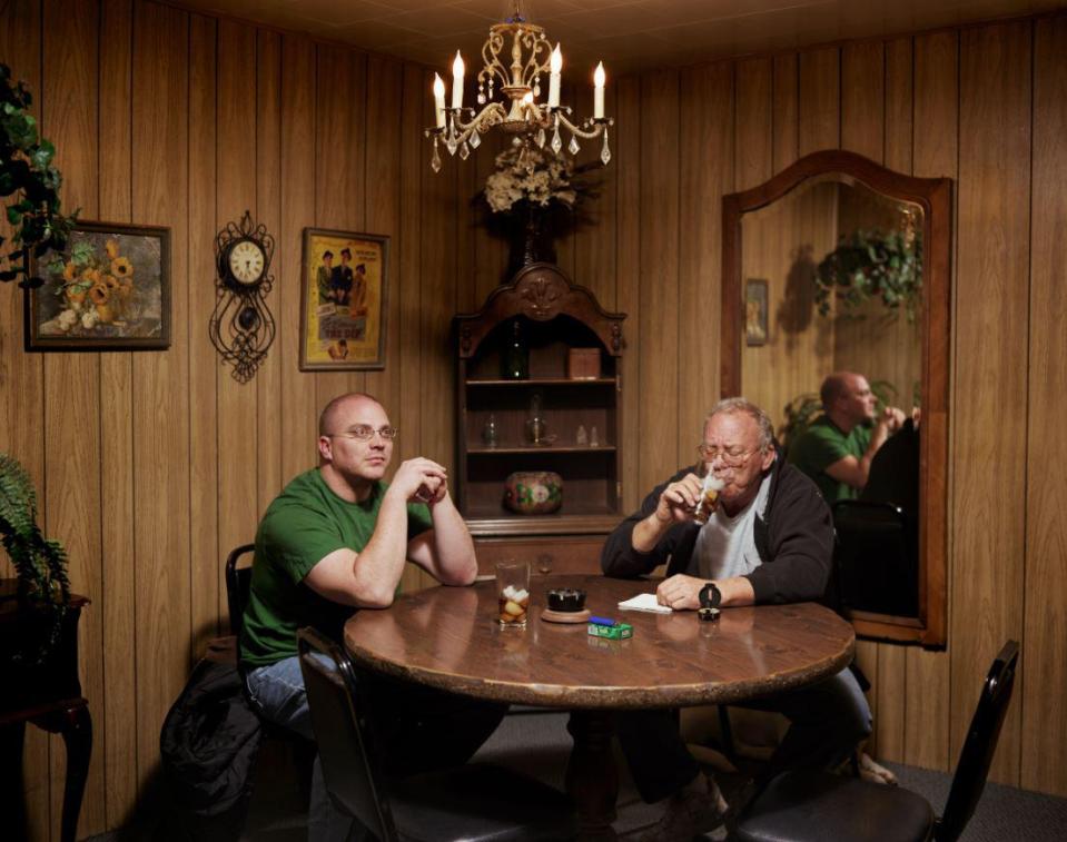  The former owner of the Wild West Saloon in Winnemucca, Ben, pictured with his father Art