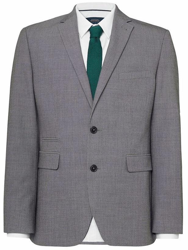  Save up to £65 on this tailored fit grey texture suit at Debenhams