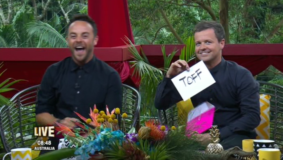  Ant and Dec were over the moon as they picked Toff as their winner before the show started