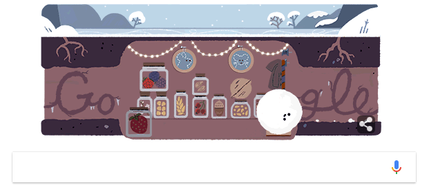  A Google Doodle celebrating the winter solstice