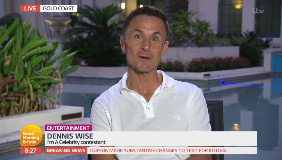  Dennis Wise has strongly denied bullying Iain Lee in the I'm A Celeb jungle in an interview via Australia on Good Morning Britain today