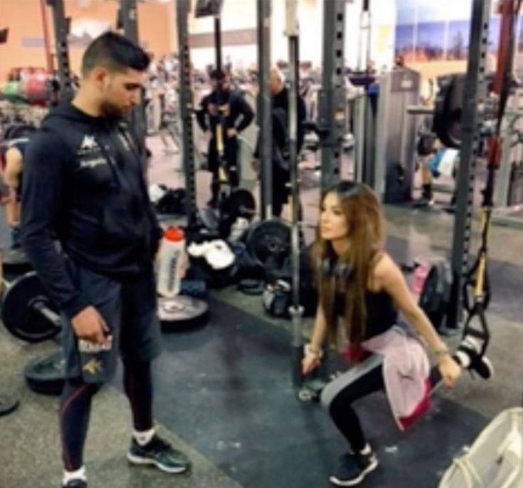 Another pic showed the couple working out together in the gym