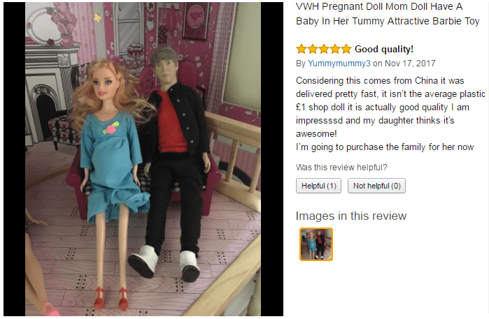 One shopper was so pleased with the doll that she shacked her up with Niall Horan from One Direction