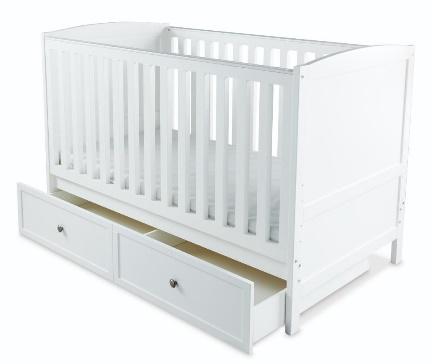  Make your nursery cosy with a beautifully designed Aldi Mamia furniture set including a nursery cot bed with drawer selling for £129.99