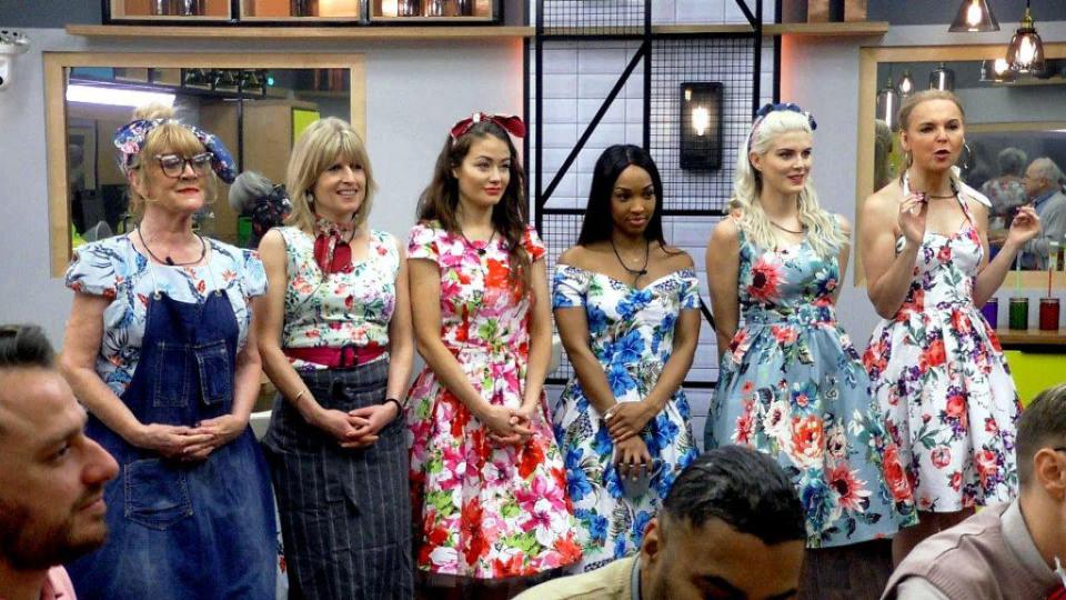 The women had to dress up like housewives while the men went to work in a factory