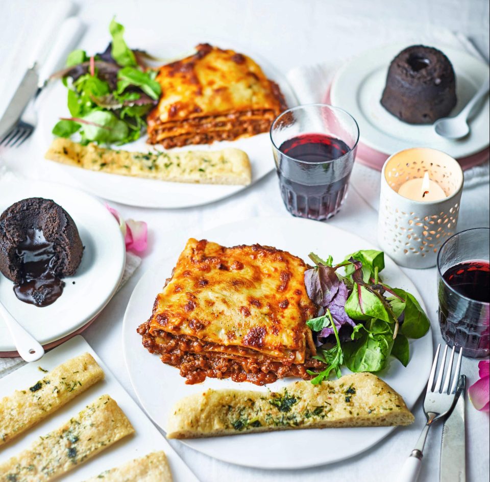  Savvy shoppers can choose from steak, lasagne or a vegetarian Mushroom Wellington for their main