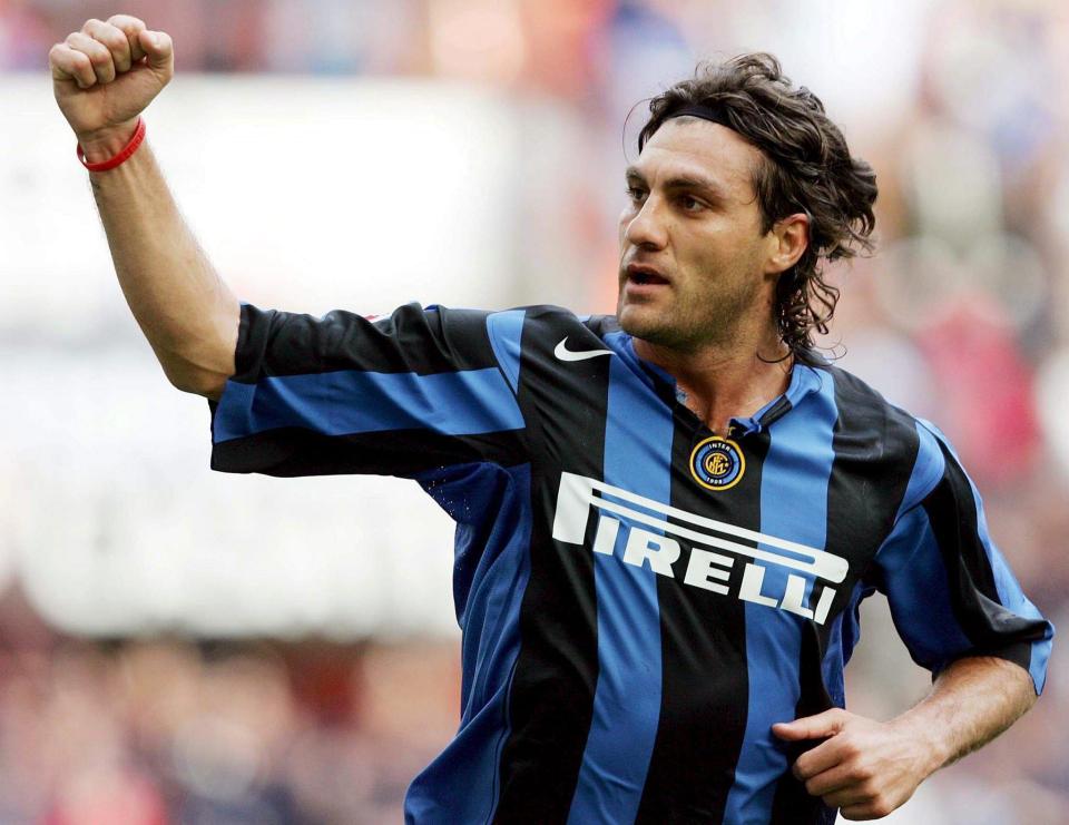 Christian Vieri played for both Inter and Milan when he won award in 2005