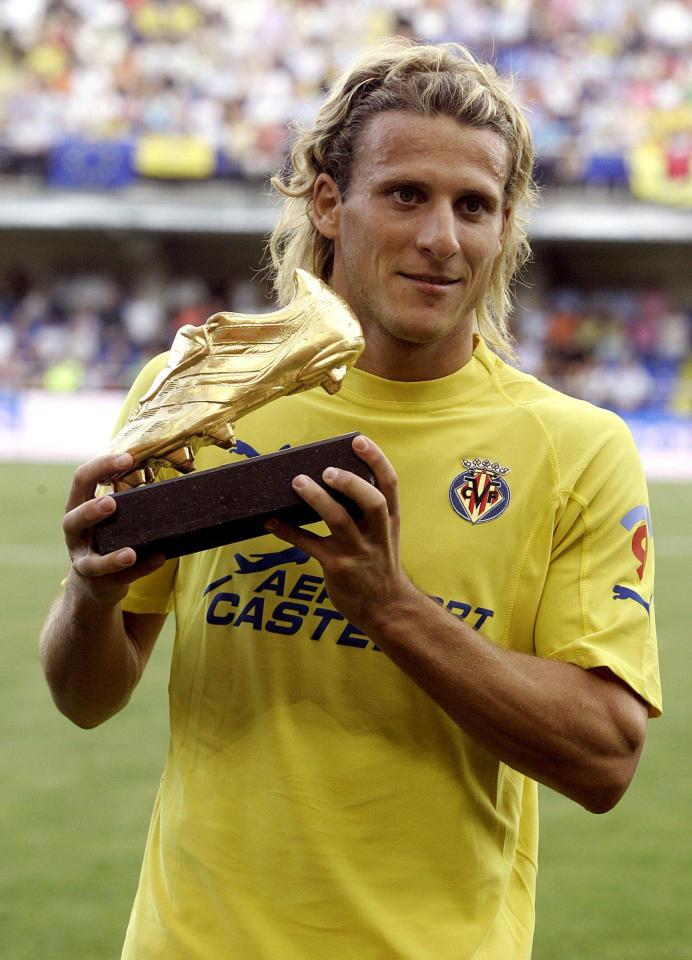 Diego Forlan was European Golden Shoe twice, here with Villarreal in 2005