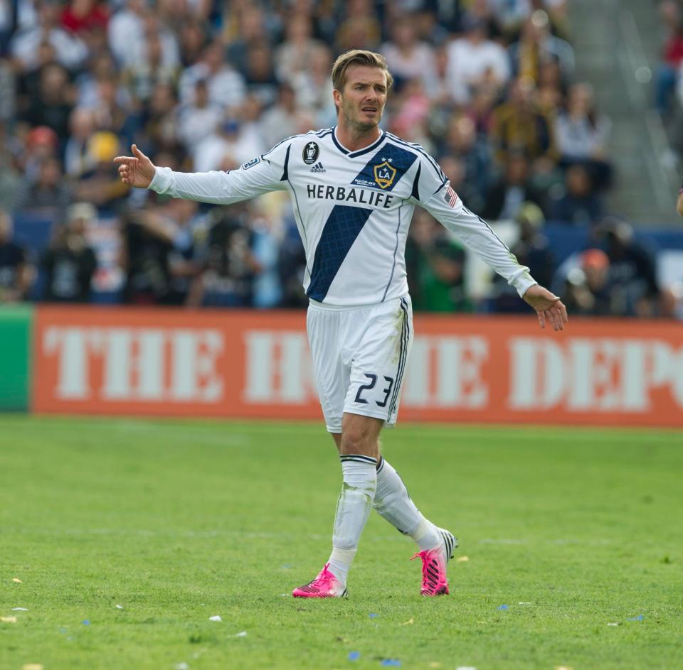 Beckham joined LA Galaxy from Real Madrid in 2007