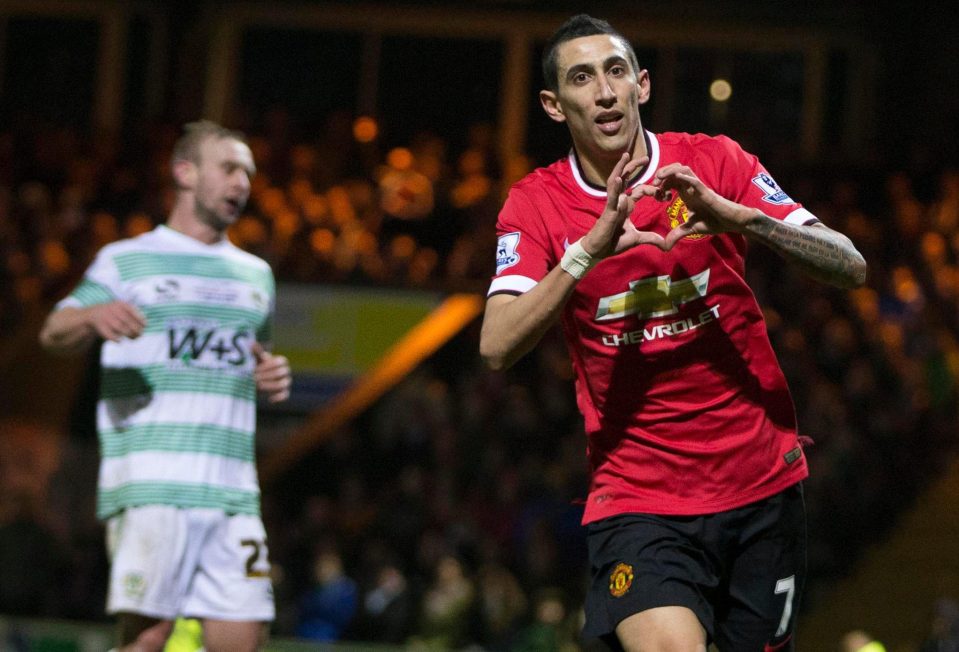  Angel di Maria netted in United's 2-0 win over Yeovil