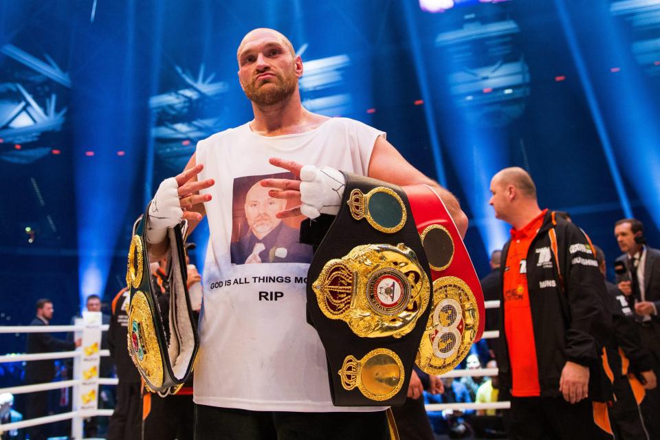 Tyson Fury will be aiming to get his hands back on some belts, possibly at Anthony Joshua's expense, as he prepares for his 2018 comeback