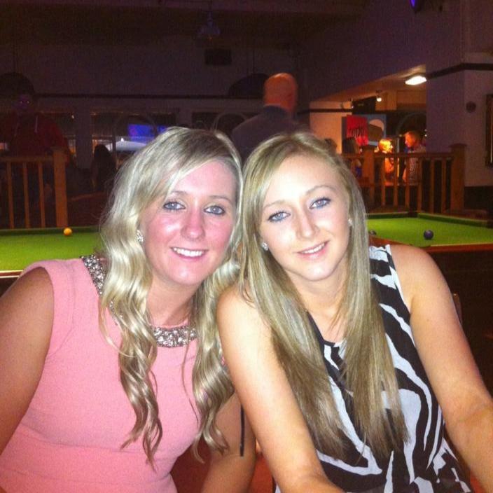  FROM FUN TO FEAR . . . Hannah out with a pal before the trip to Zante