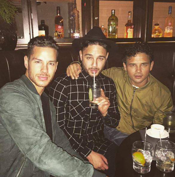  (L-R) Love Island's Scott, Emmerdale's Adam, and big brother Ryan pose together