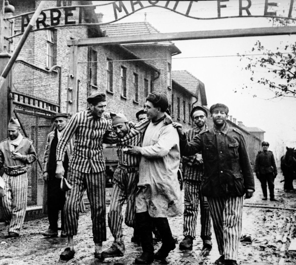  The sign above the gates of Auschwitz I reads 'Arbeit macht frei' – 'Work brings freedom'