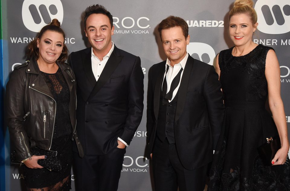 Ant and Lisa in 2016 with Dec Donnelly and wife Ali Astall