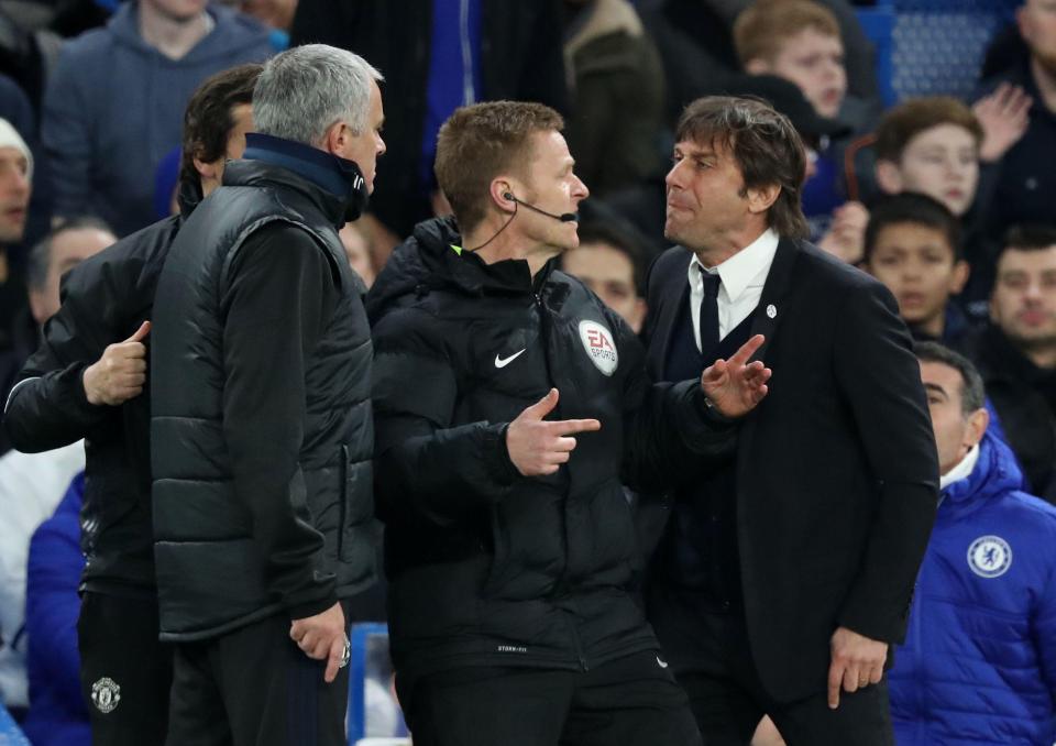 Antonio Conte and Jose Mourinho are just the latest bosses to argue publicly