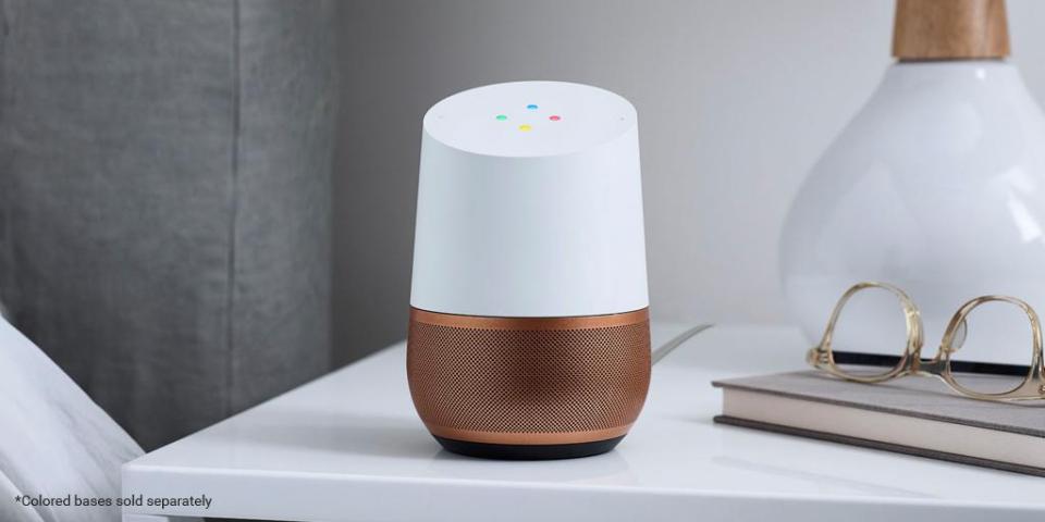  The Google Home is available in a range of attractive base colours