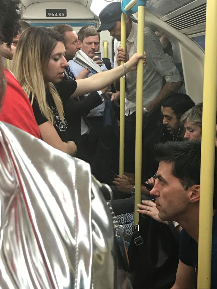  Peter Crouch stood out like a sore thumb when he took the train