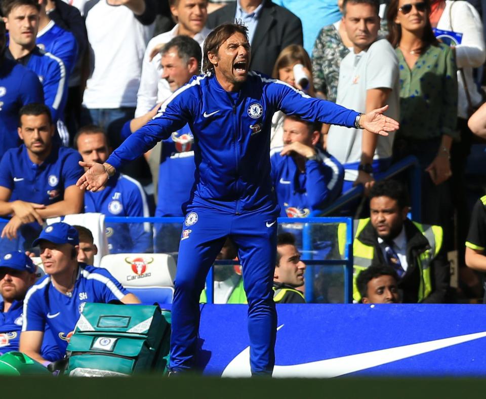 Antonio Conte has admitted he is often left in physical pain from his exertions on the touchline