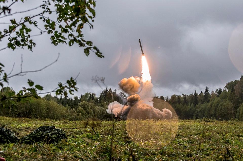  A Russian Iskander-K missile launched during a military exercise