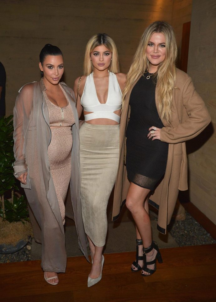  A source says the 20-year-old, pictured centre with her sister's Kim and Khloe, is nervous about giving birth