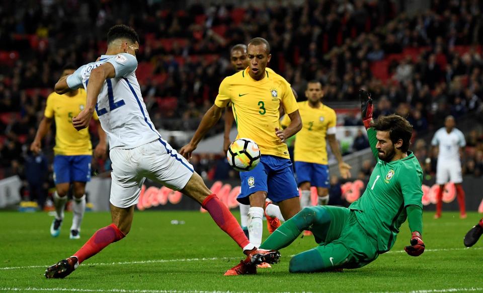  Alisson is competing with Man City's Ederson to be Brazil's No 1 at the World Cup